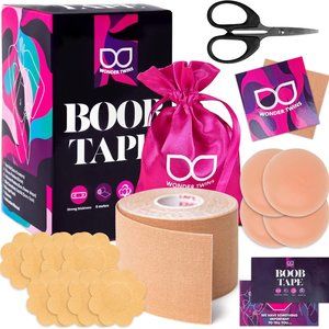 WonderTwins Breast Lift Tape - Waterproof & Sweat-proof Adhesive Boob Tape NEW